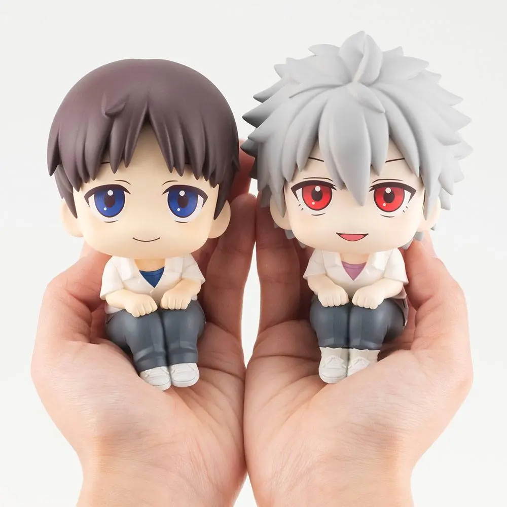 Evangelion: 3.0+1.0 Thrice Upon a Time Look Up PVC Statues Shinji Ikari &amp; Kaworu Nagisa Limited Ver. 11 cm product photo
