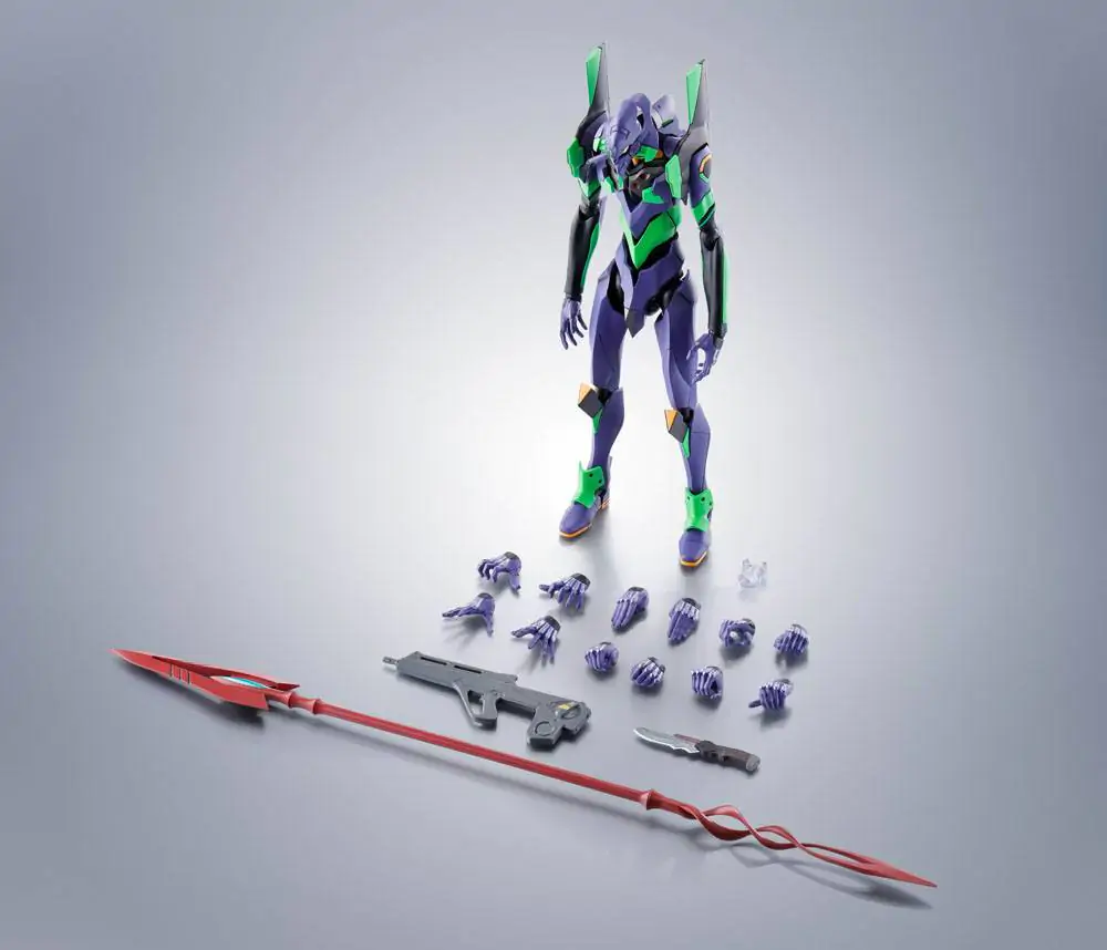 Evangelion: 3.0+1.0 Thrice Upon a Time Robot Spirits Action Figure Side EVA Evangelion Test Type-01 + Spear of Cassius Renewal Color Edition Reissue product photo