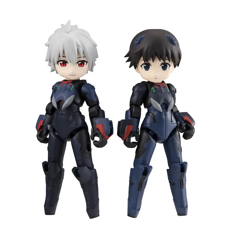 Evangelion Desktop Army Figures Shinji Ikari, Kaworu Nagisa &amp; Evangelion 13 8 - 15 cm product photo