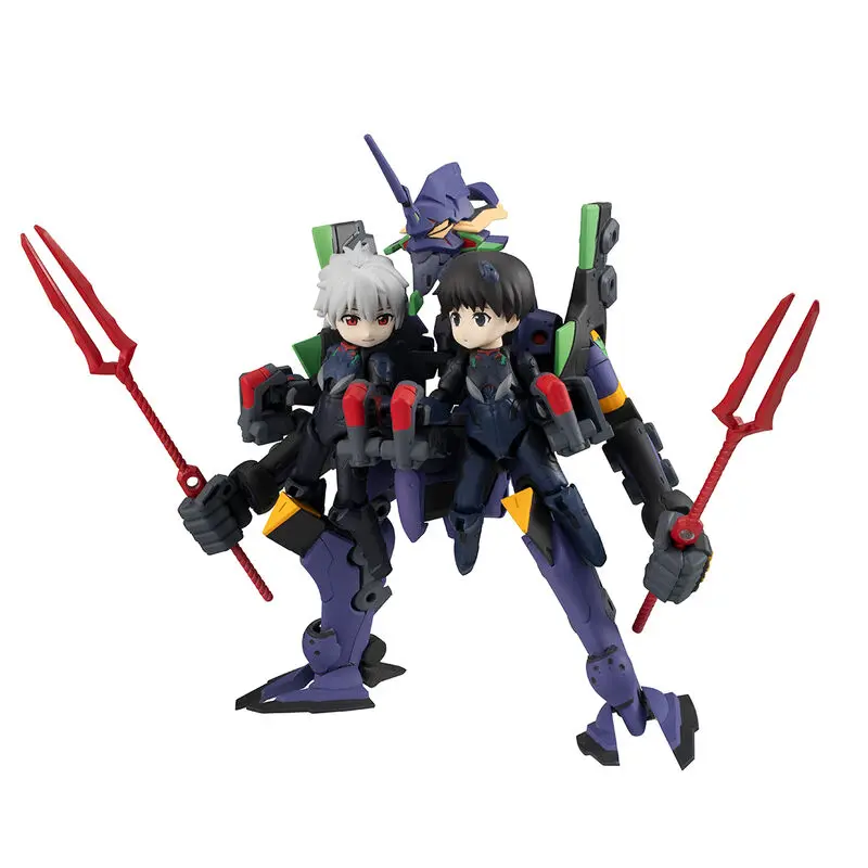 Evangelion Desktop Army Figures Shinji Ikari, Kaworu Nagisa &amp; Evangelion 13 8 - 15 cm product photo