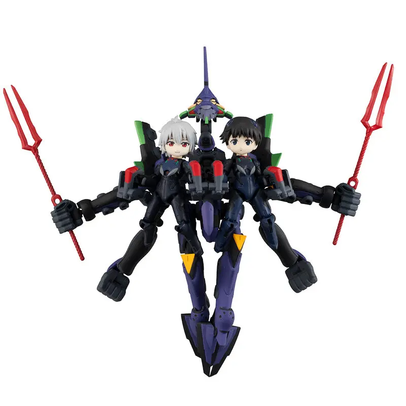 Evangelion Desktop Army Figures Shinji Ikari, Kaworu Nagisa &amp; Evangelion 13 8 - 15 cm product photo