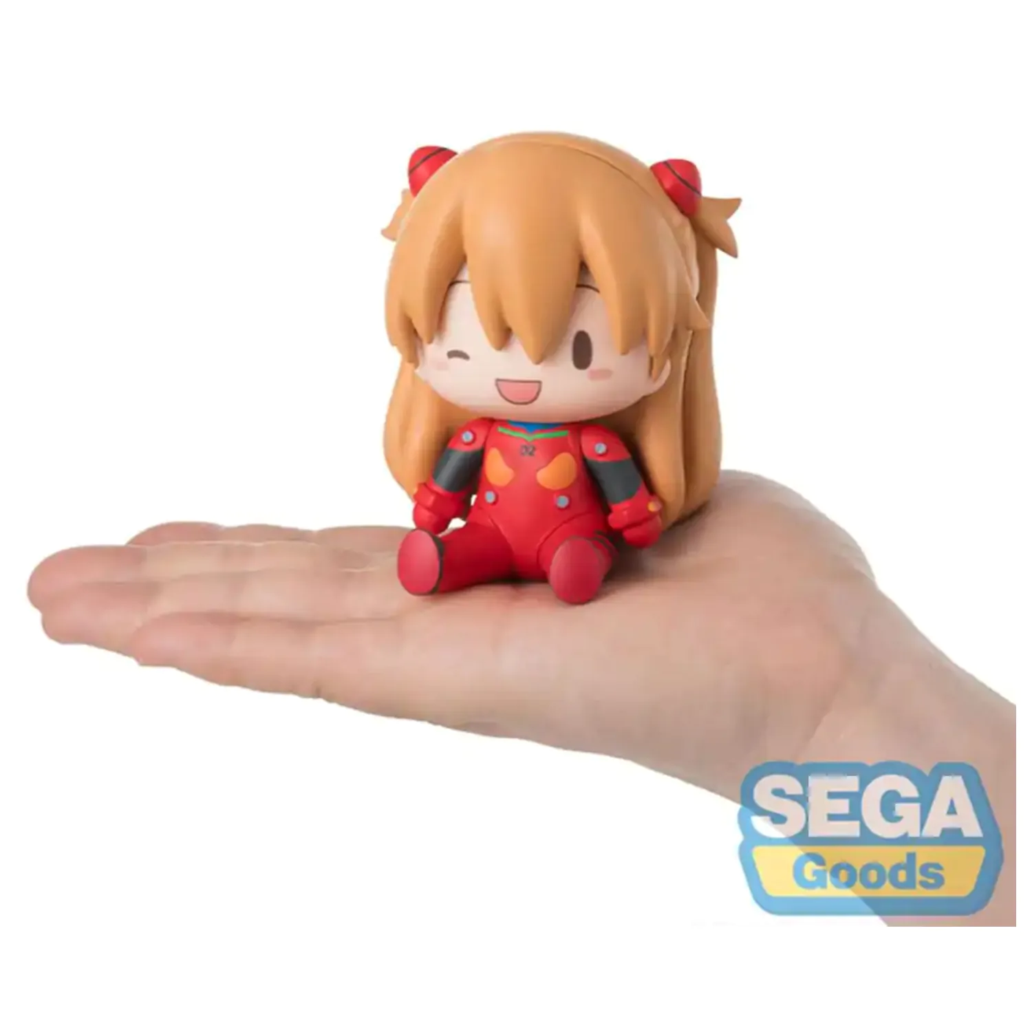 Evangelion: New Theatrical Edition Fuwa Petit Chibi Figure Asuka Plug Suit 8 cm  product photo