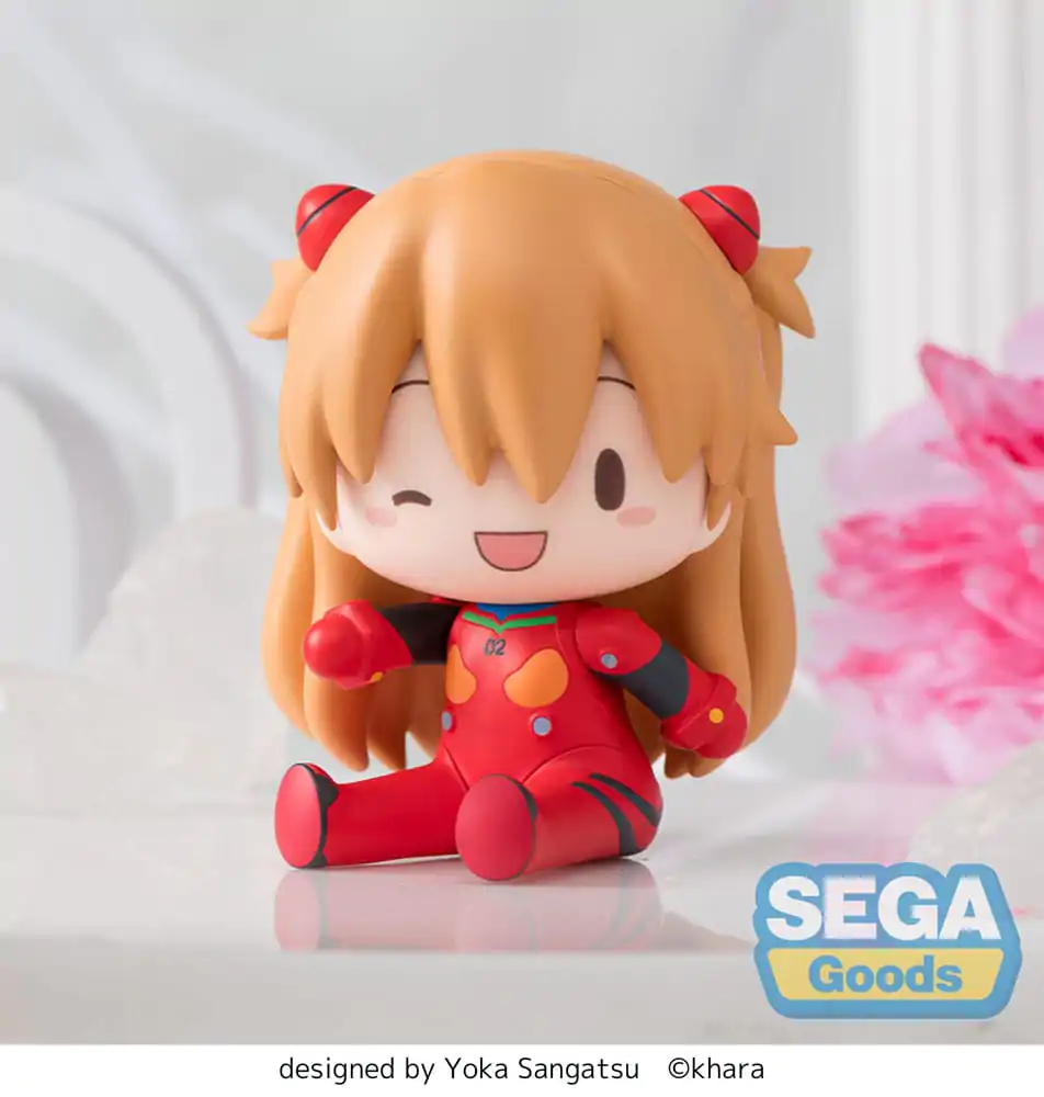 Evangelion: New Theatrical Edition Fuwa Petit Chibi Figure Asuka Plug Suit 8 cm  product photo