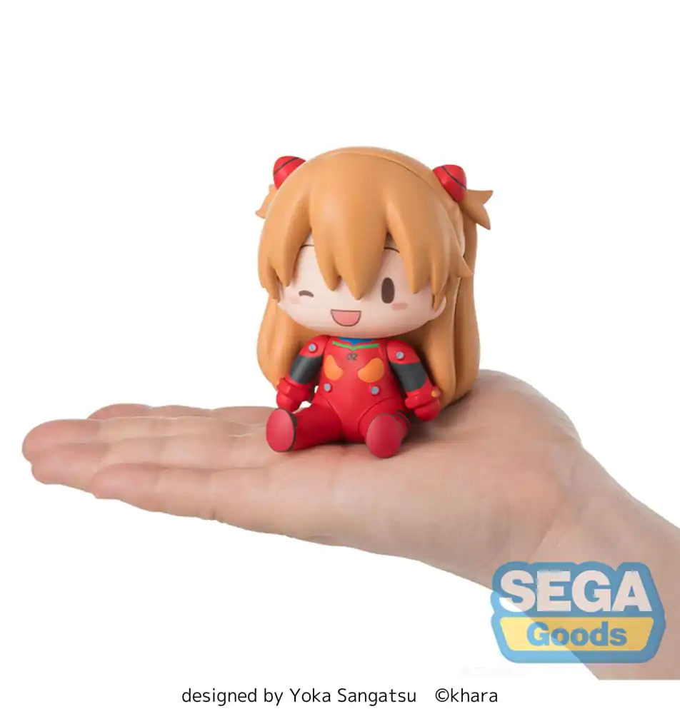 Evangelion: New Theatrical Edition Fuwa Petit Chibi Figure Asuka Plug Suit 8 cm  product photo
