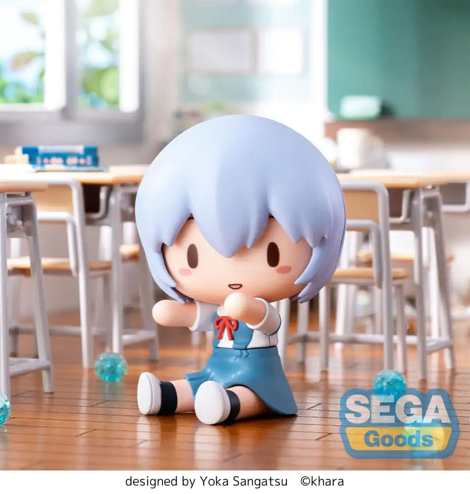 Evangelion: New Theatrical Edition Fuwa Petit Chibi Figure Rei Ayanami 8 cm product photo