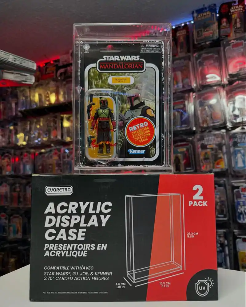 Evoretro Acrylic Display Cases 2-Pack for Action Figures product photo