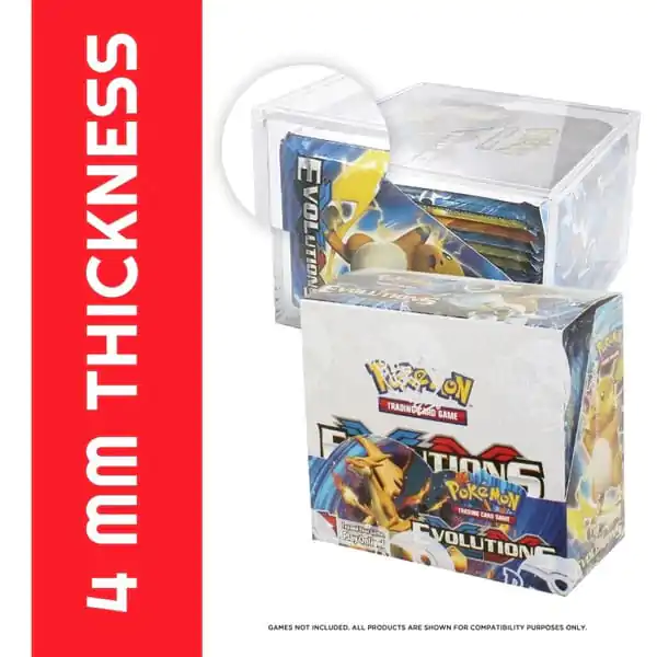 Evoretro Acrylic Display Case for Booster Boxes / Elite Trainer Boxes Ver. 1 with Sliding Lid product photo