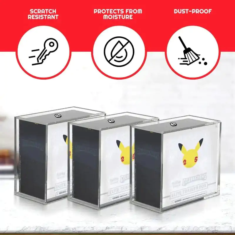 Evoretro Acrylic Display Case for Booster Boxes / Elite Trainer Boxes Ver. 2 with Sliding Lid product photo