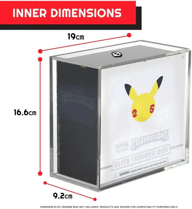 Evoretro Acrylic Display Case for Booster Boxes / Elite Trainer Boxes Ver. 2 with Sliding Lid product photo