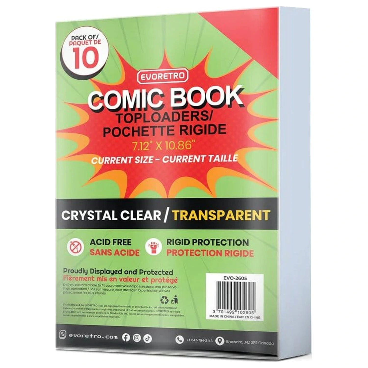 Evoretro Comics Topload Holder 10-Pack Current product photo
