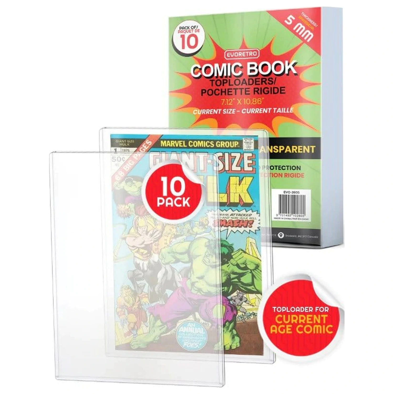 Evoretro Comics Topload Holder 10-Pack Current product photo