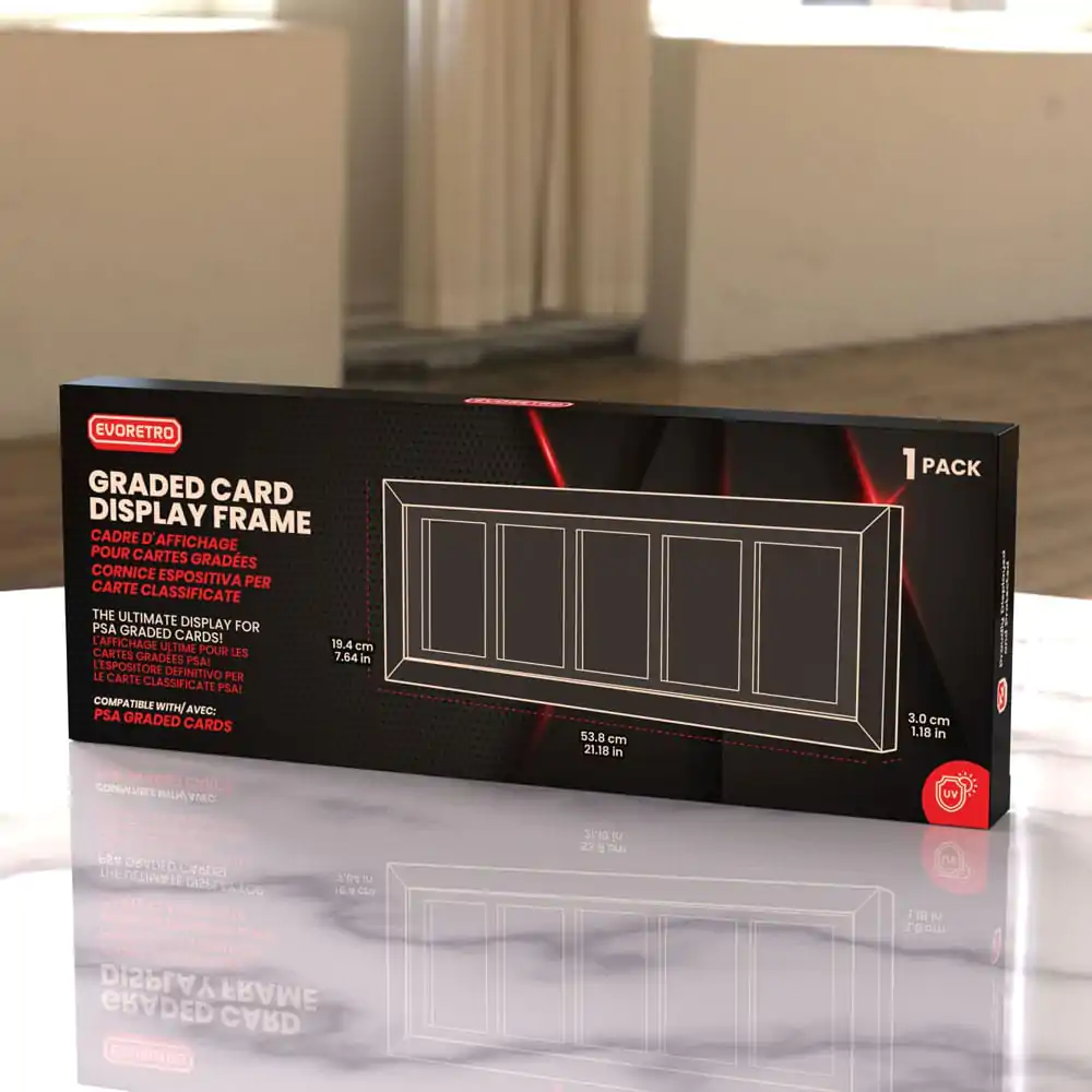 Evoretro Graded Card Display Frame for 5 PSA Graded Cards product photo