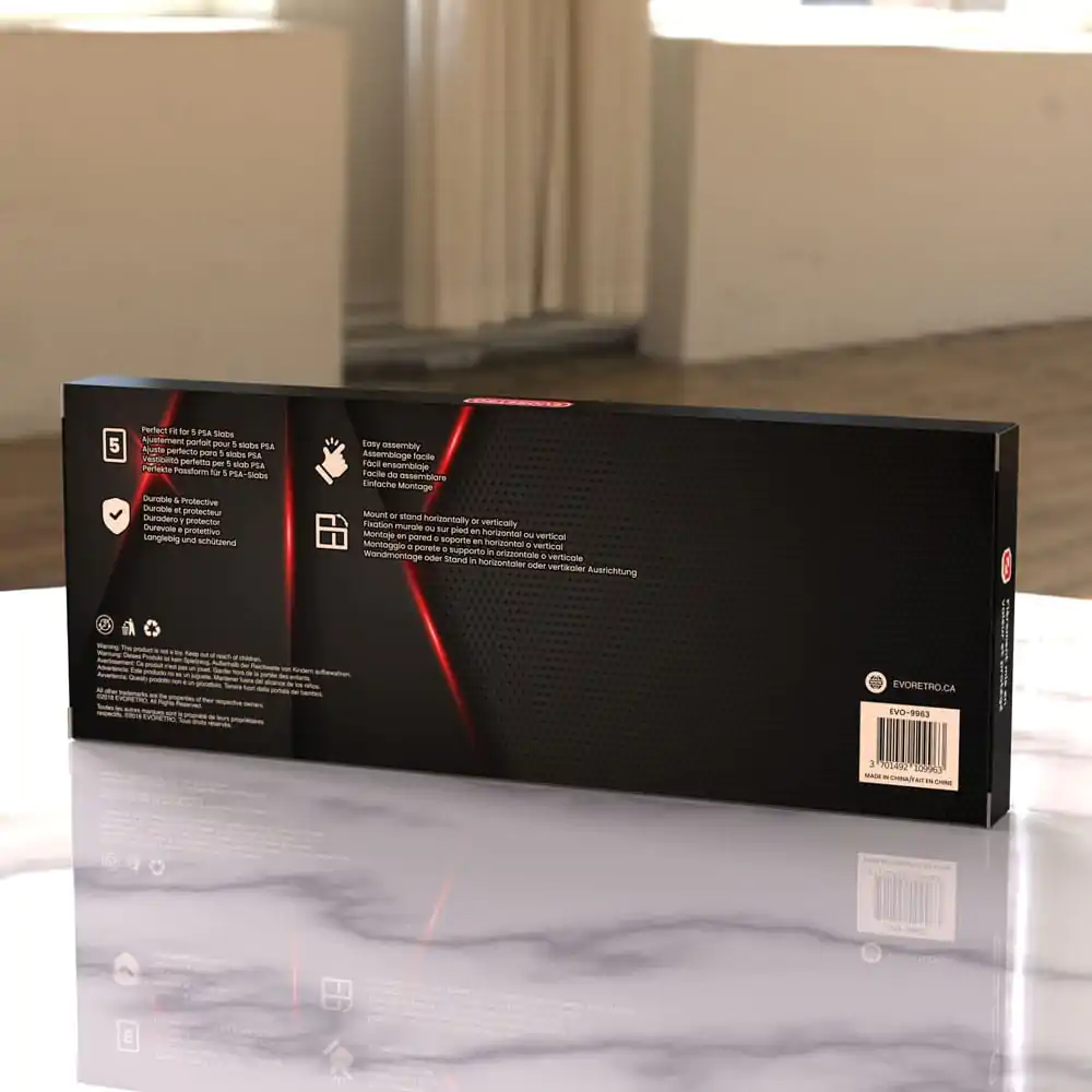 Evoretro Graded Card Display Frame for 5 PSA Graded Cards product photo
