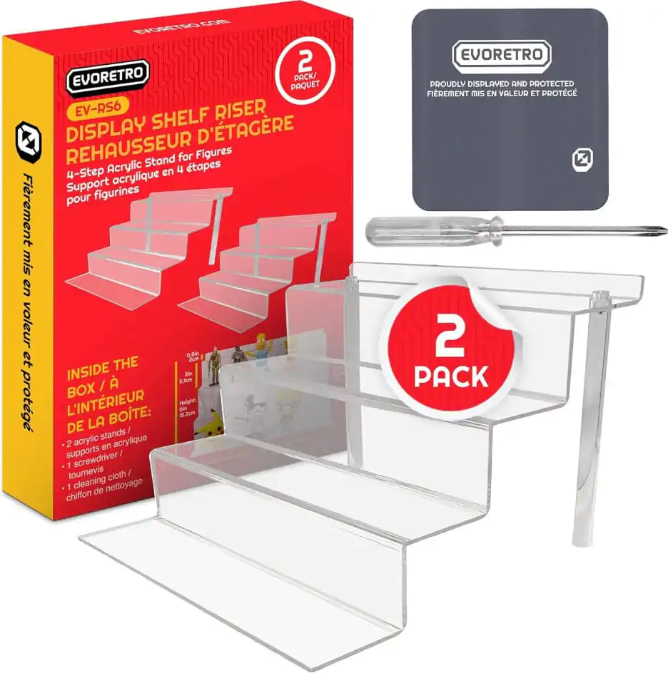 Evoretro Acrylic Shelf Riser 2-Pack RS6 product photo