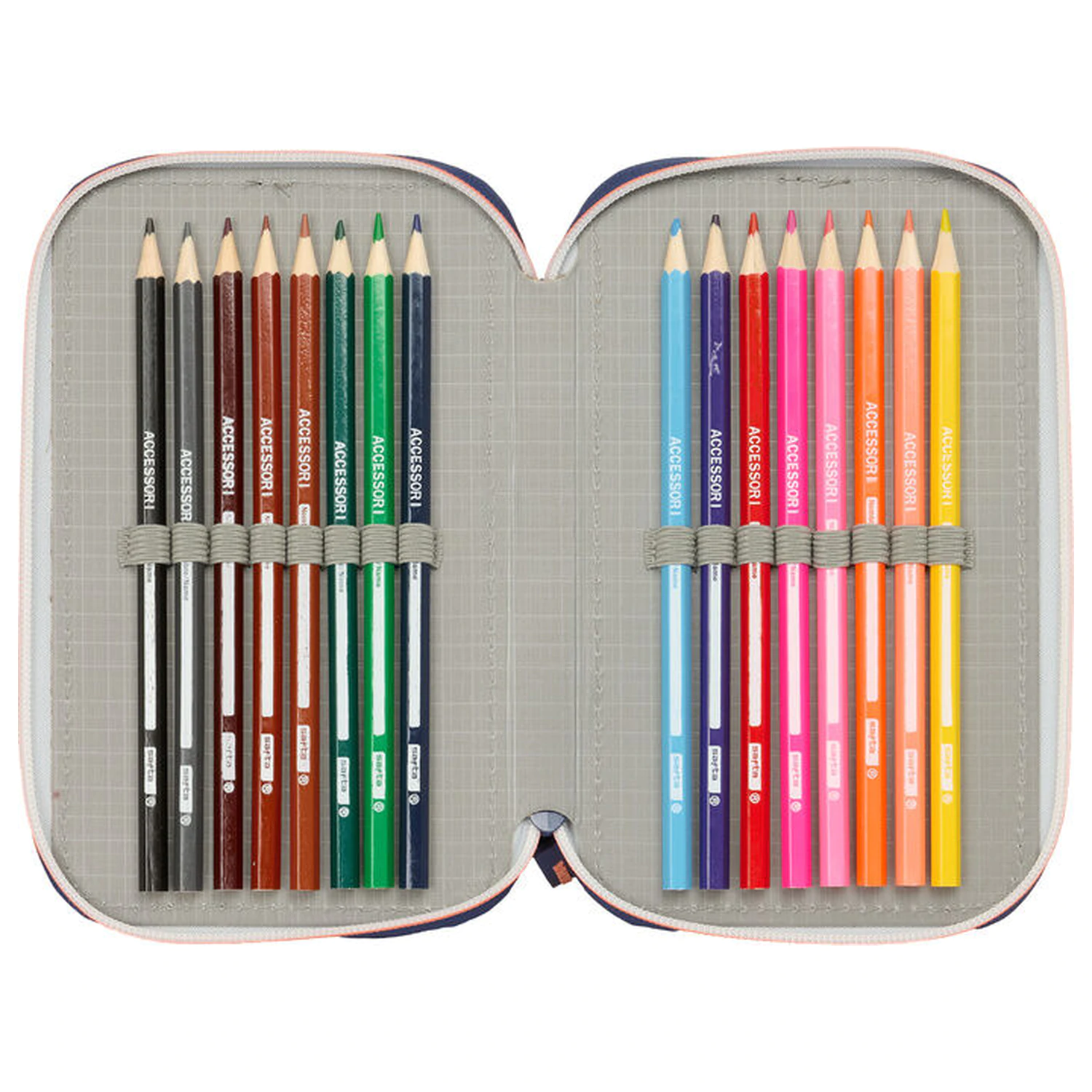 F.C. Barcelona 2 Equipment 25/26 triple pencil case 37pcs product photo