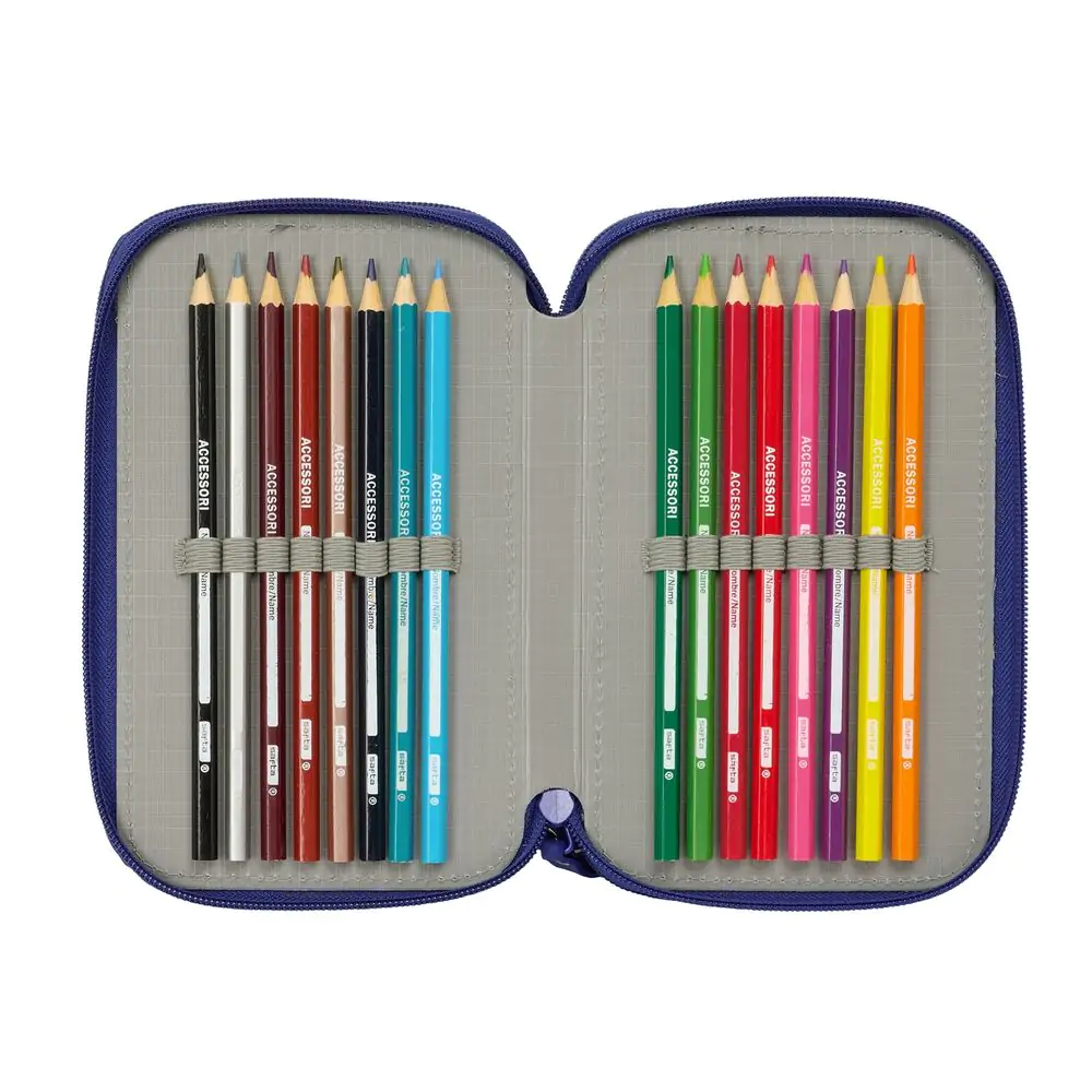 F.C. Barcelona 25/26 triple pencil case 37pcs product photo