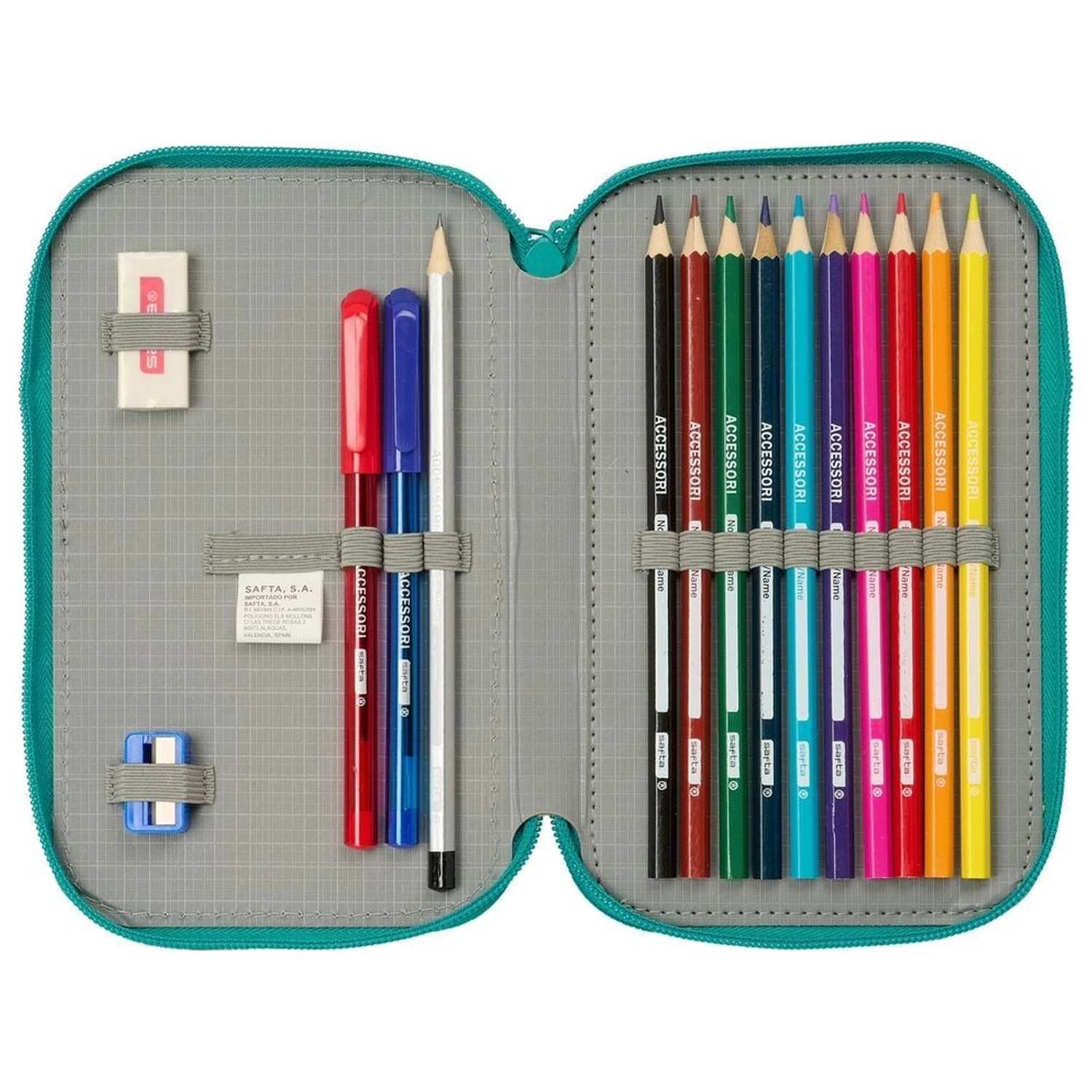 F.C. Barcelona double pencil case 29pcs product photo