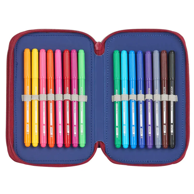 F.C. Barcelona double pencil case 34pcs product photo