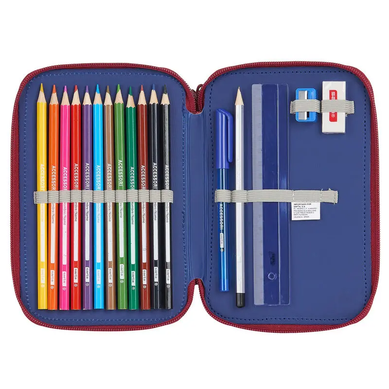 F.C. Barcelona double pencil case 34pcs product photo