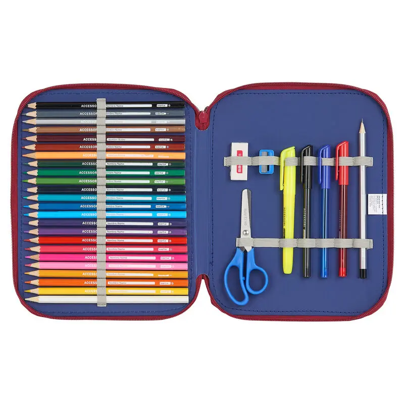 F.C. Barcelona double pencil case 56pcs product photo