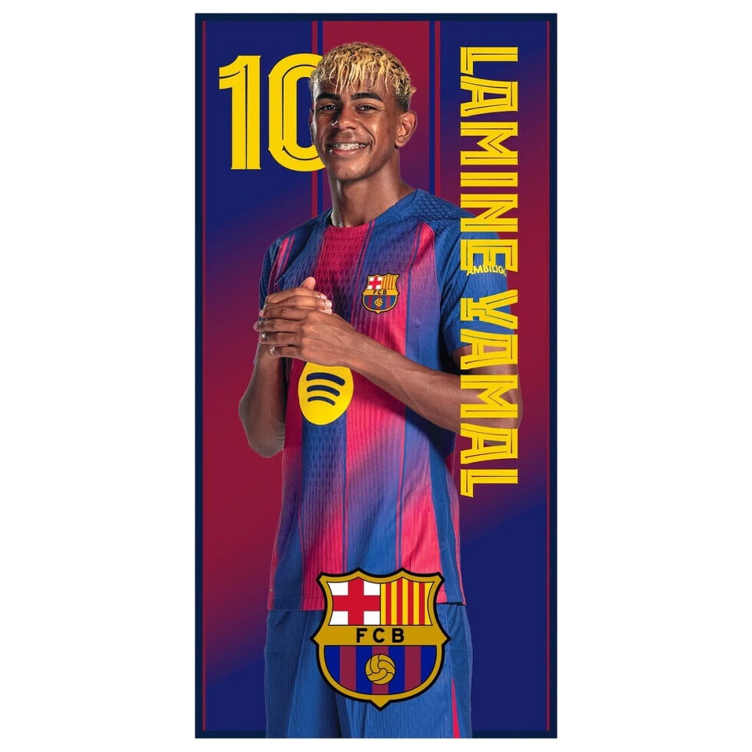 F.C Barcelona Lamine Yamal microfibre beach towel product photo