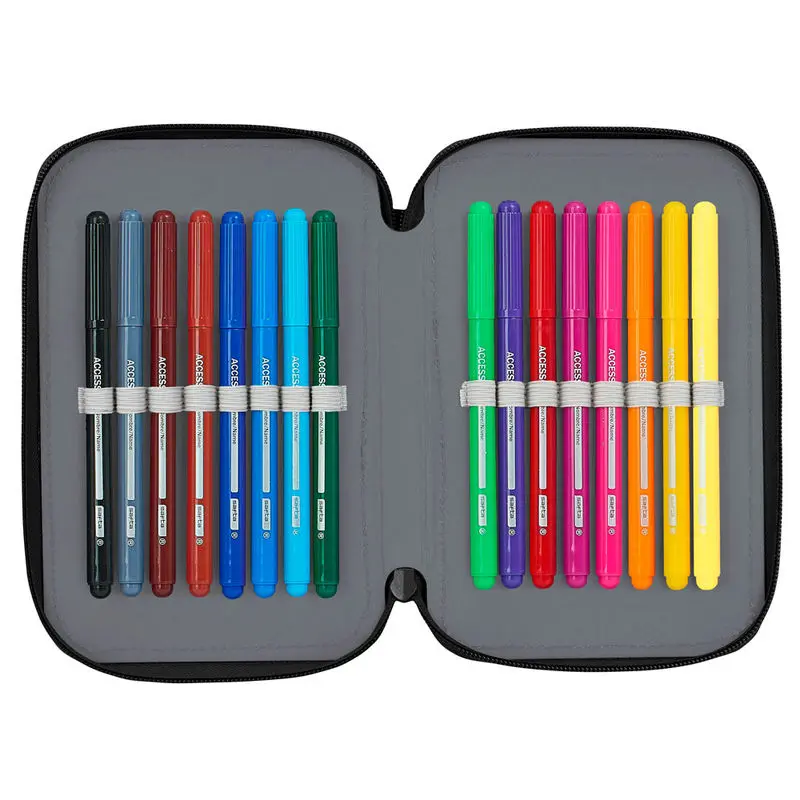 F.C. Barcelona Layers double pencil case 34pcs product photo