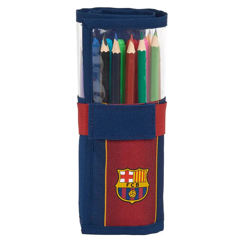 F.C. Barcelona pencil case roll-up 27pcs product photo