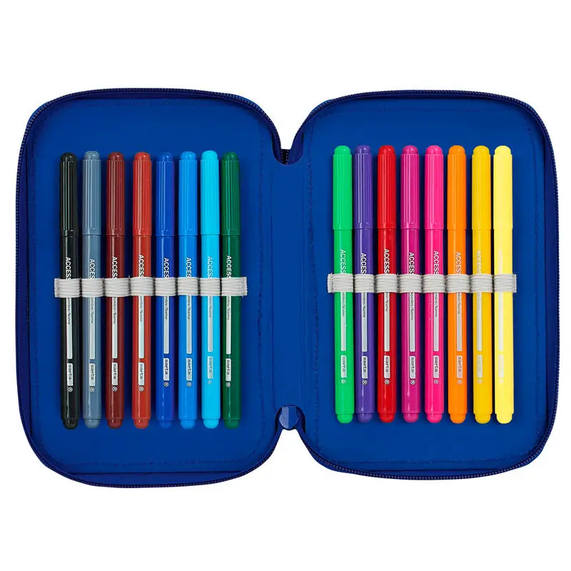 F.C Barcelona Second Equipment double pencil case 34pcs product photo