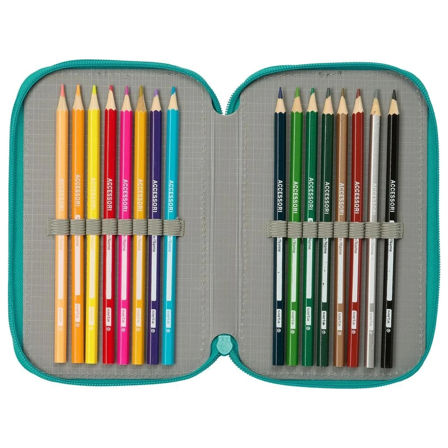 F.C. Barcelona triple pencil case 37pcs product photo