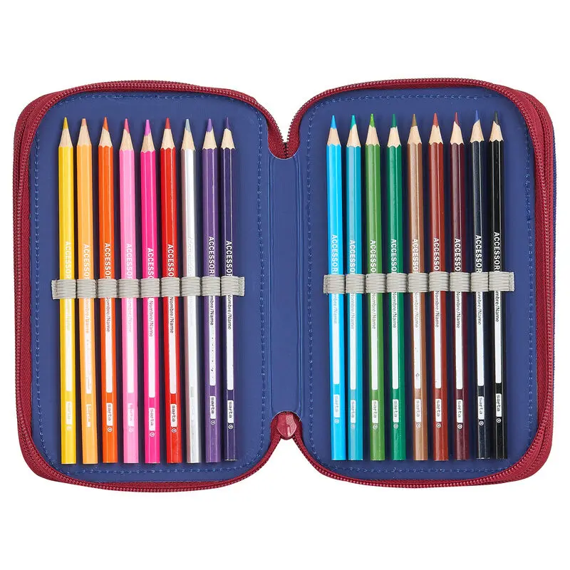 F.C. Barcelona triple pencil case 41pcs product photo