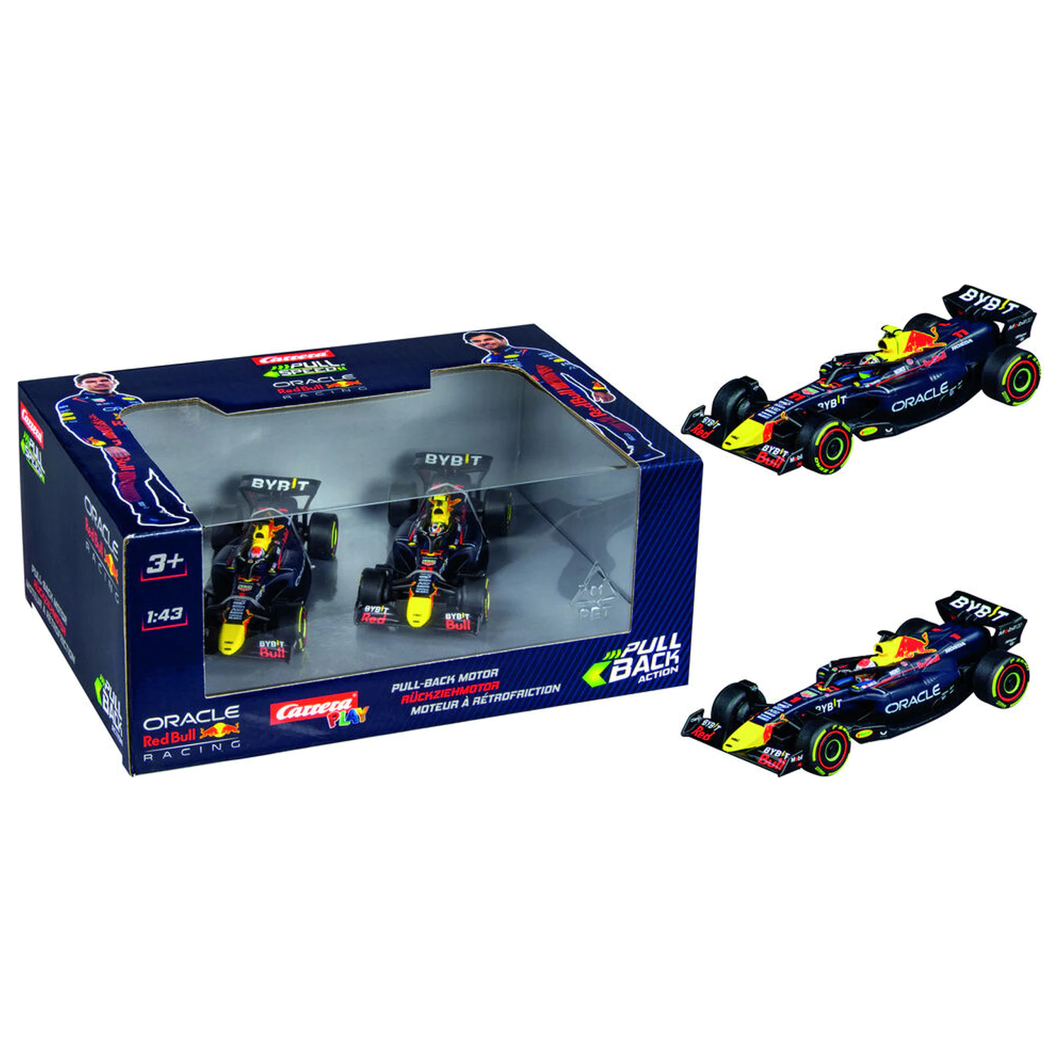 F1 Red Bull Double Action pack 2 cars pull back product photo