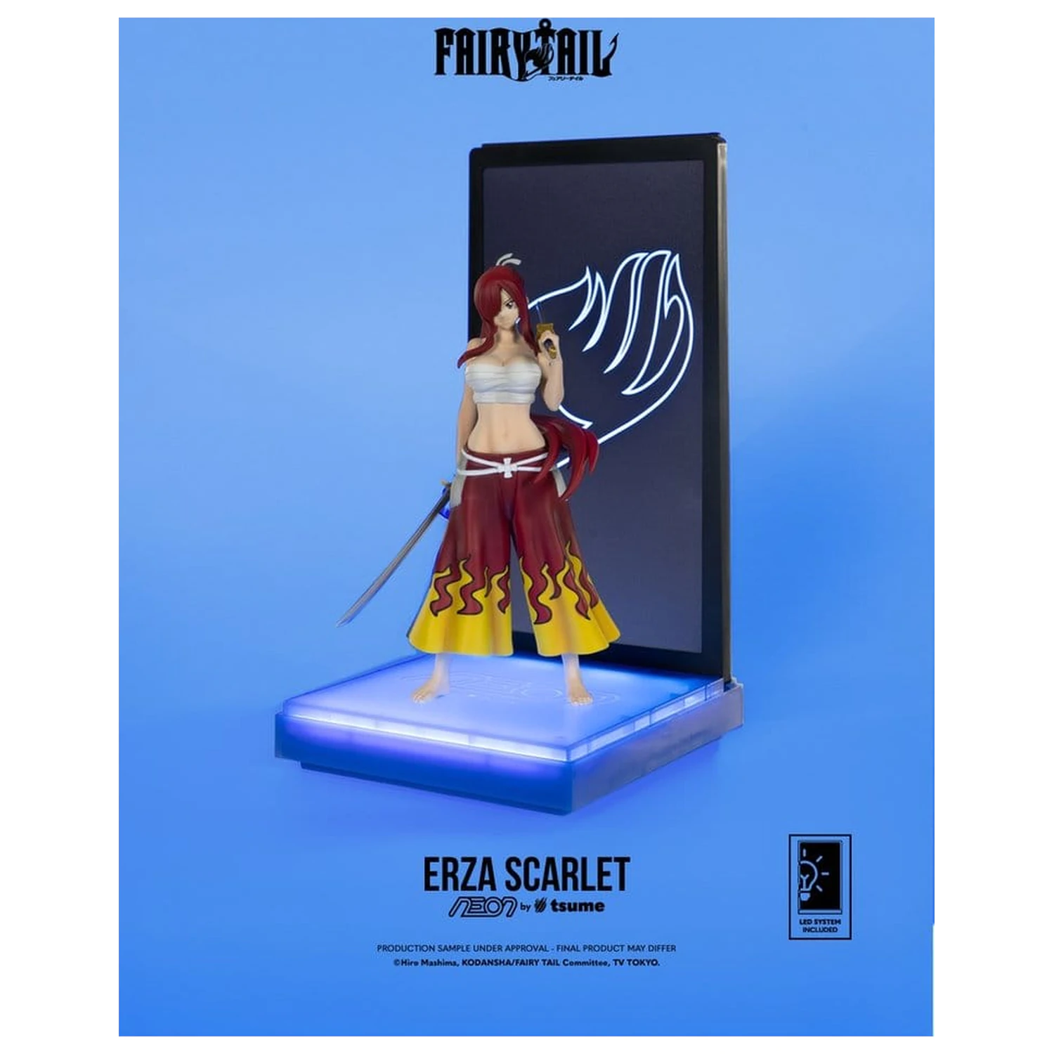 Fairy Tail Neon Figure 1/9 Erza Scarlet 25 cm product photo