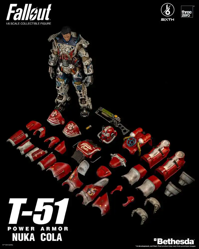 Fallout Action Figure 1/6 T-51 Nuka Cola Power Armor 37 cm product photo