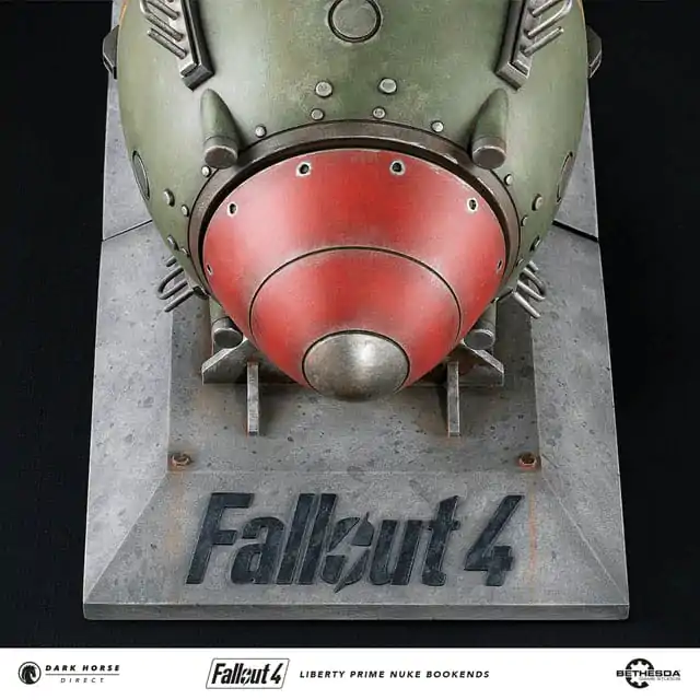 Fallout 4 PVC Statue Liberty Prime Nuke Bomb Bookends 17 cm product photo