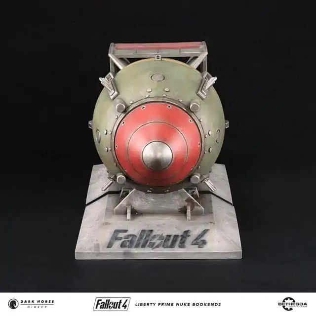 Fallout 4 PVC Statue Liberty Prime Nuke Bomb Bookends 17 cm product photo