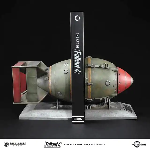 Fallout 4 PVC Statue Liberty Prime Nuke Bomb Bookends 17 cm product photo
