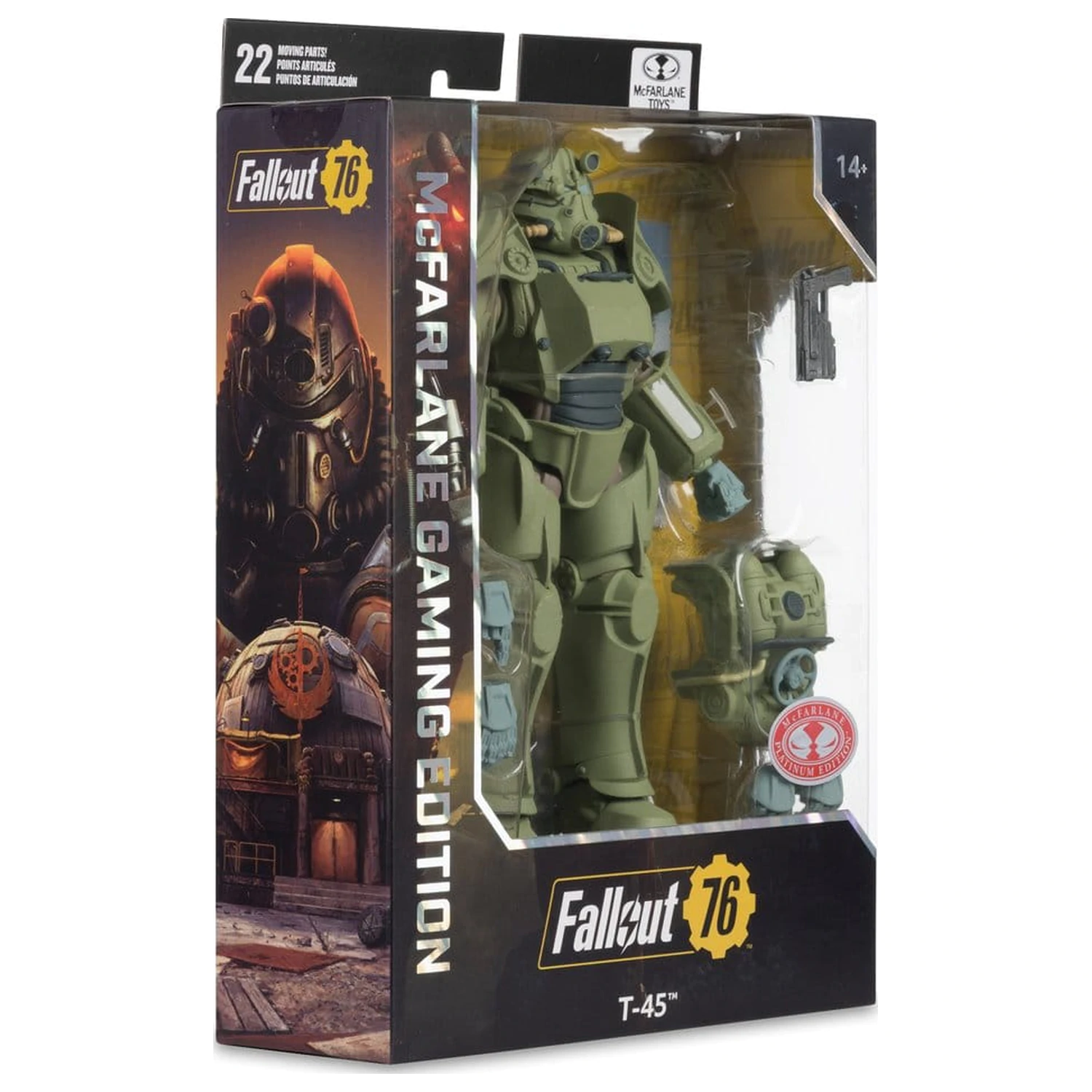 Fallout 76 Gaming Edition Action Figure T-45 Military Armor (Red Platinum Edition) 20 cm product photo