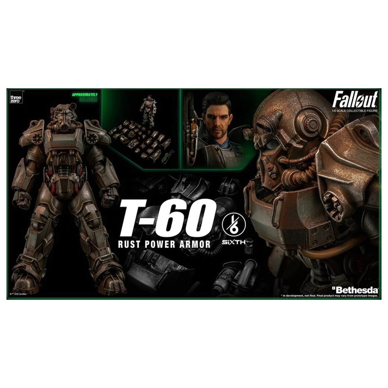 Fallout Action Figure 1/6 T-60 Rust Power Armor product photo