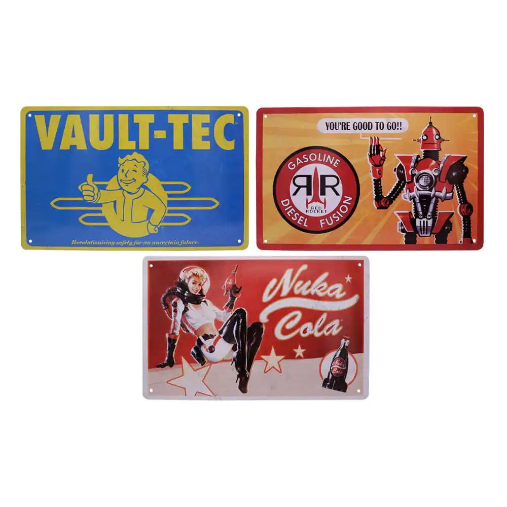 Fallout Tin Signs 3 Pack Brands product photo