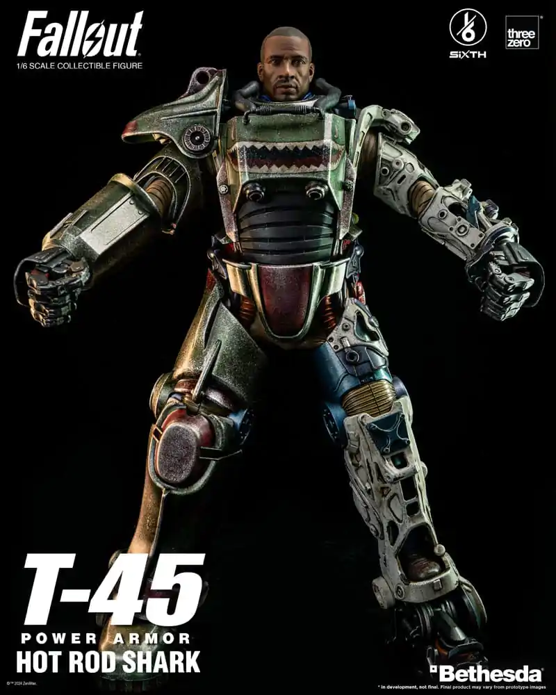 Fallout FigZero Action Figure 1/6 T-45 Hot Rod Shark Power Armor 37 cm product photo