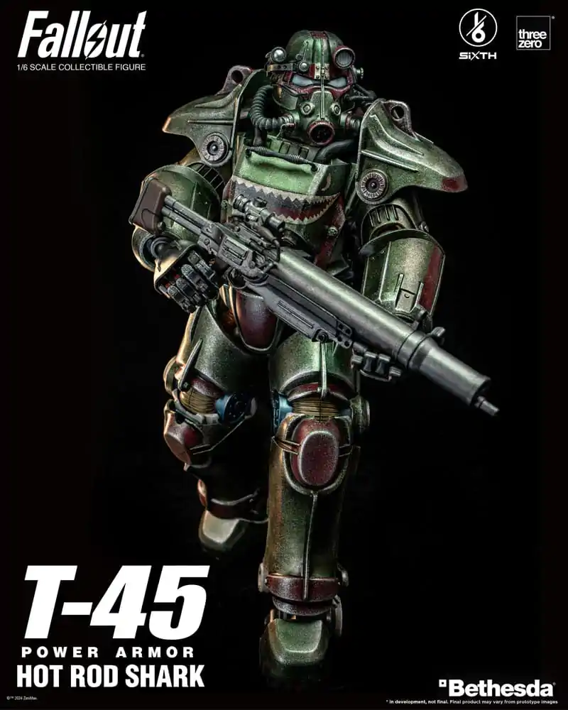 Fallout FigZero Action Figure 1/6 T-45 Hot Rod Shark Power Armor 37 cm termékfotó