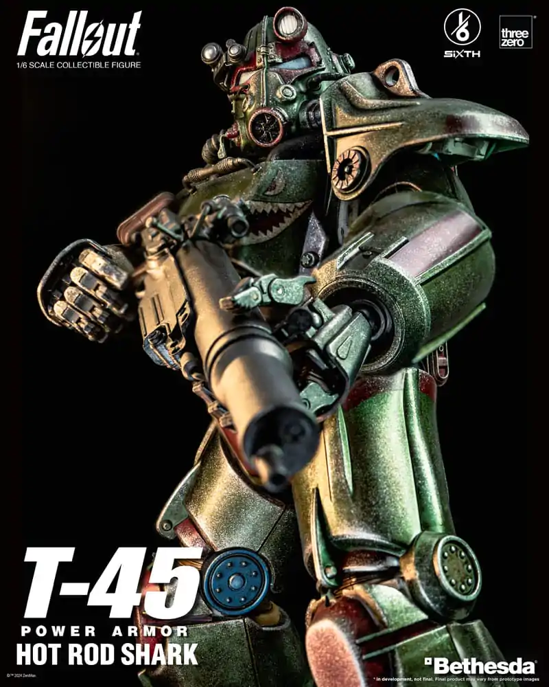 Fallout FigZero Action Figure 1/6 T-45 Hot Rod Shark Power Armor 37 cm termékfotó