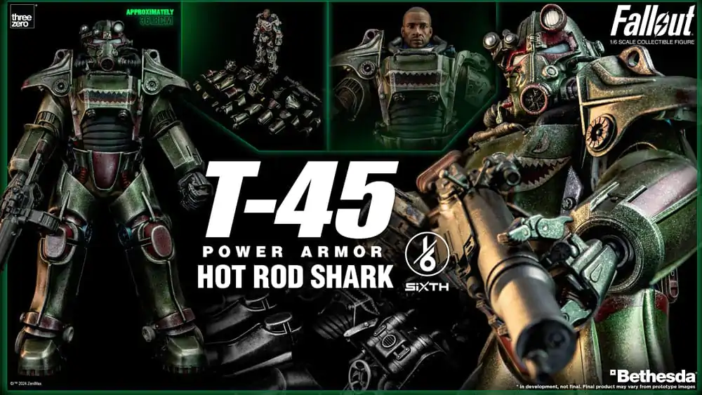 Fallout FigZero Action Figure 1/6 T-45 Hot Rod Shark Power Armor 37 cm product photo