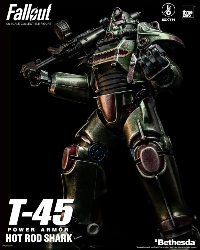 Fallout FigZero Action Figure 1/6 T-45 Hot Rod Shark Power Armor 37 cm product photo