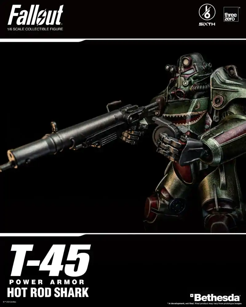 Fallout FigZero Action Figure 1/6 T-45 Hot Rod Shark Power Armor 37 cm termékfotó