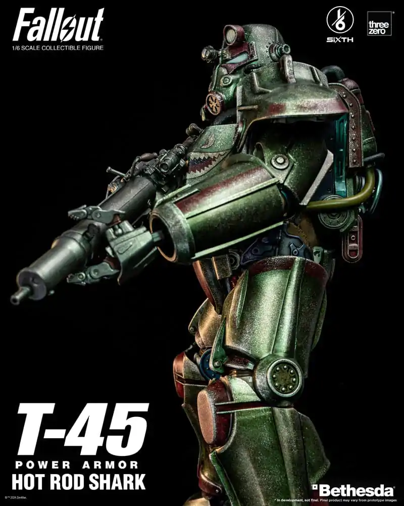 Fallout FigZero Action Figure 1/6 T-45 Hot Rod Shark Power Armor 37 cm termékfotó