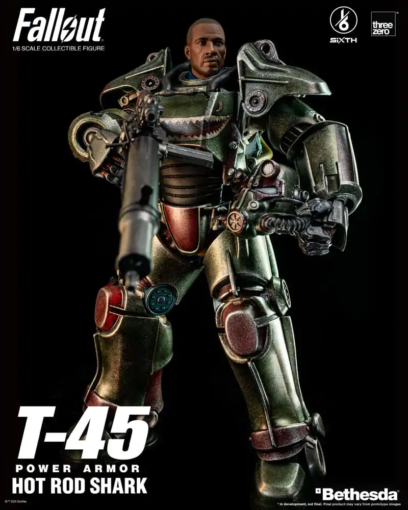 Fallout FigZero Action Figure 1/6 T-45 Hot Rod Shark Power Armor 37 cm termékfotó