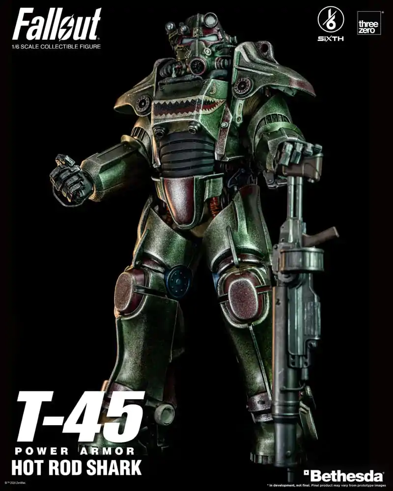 Fallout FigZero Action Figure 1/6 T-45 Hot Rod Shark Power Armor 37 cm termékfotó