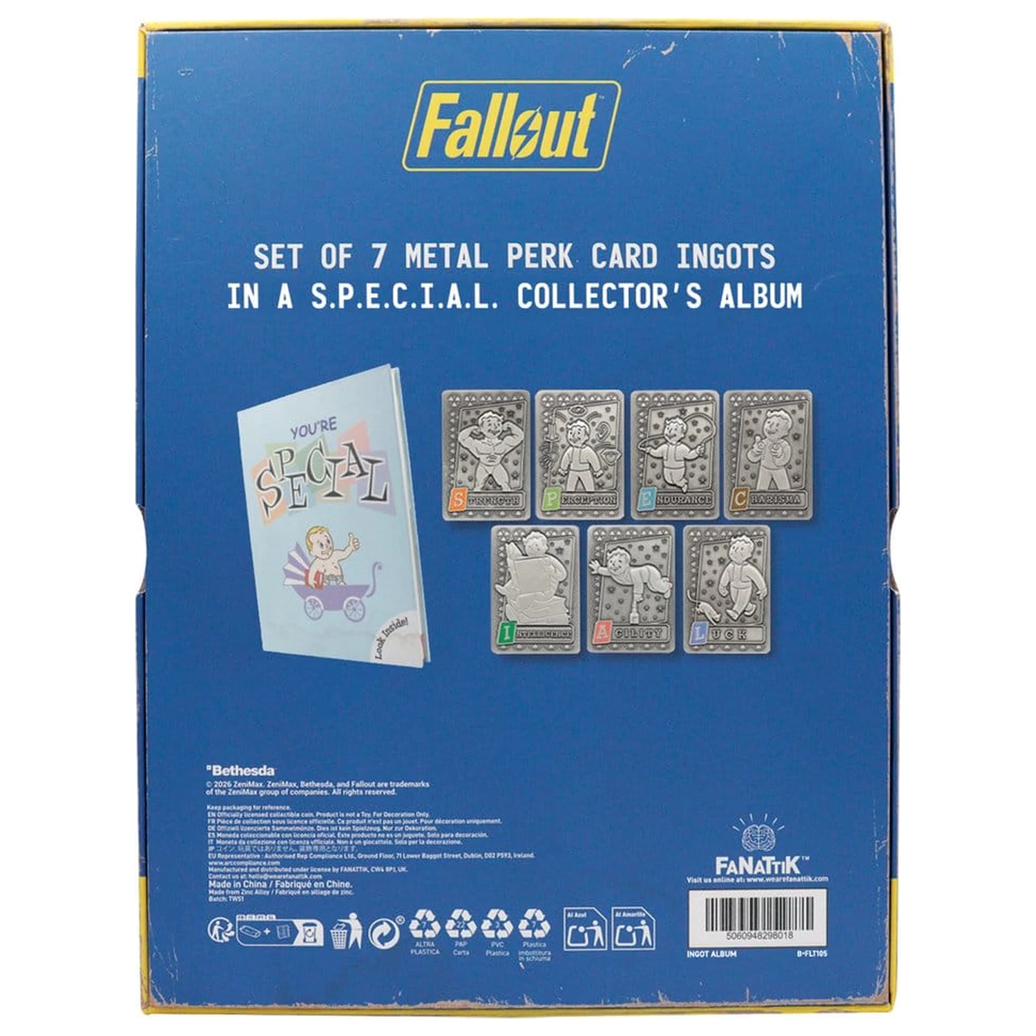 Fallout Ingots with Album S.P.E.C.I.A.L. Perk Card Collector’s Album product photo