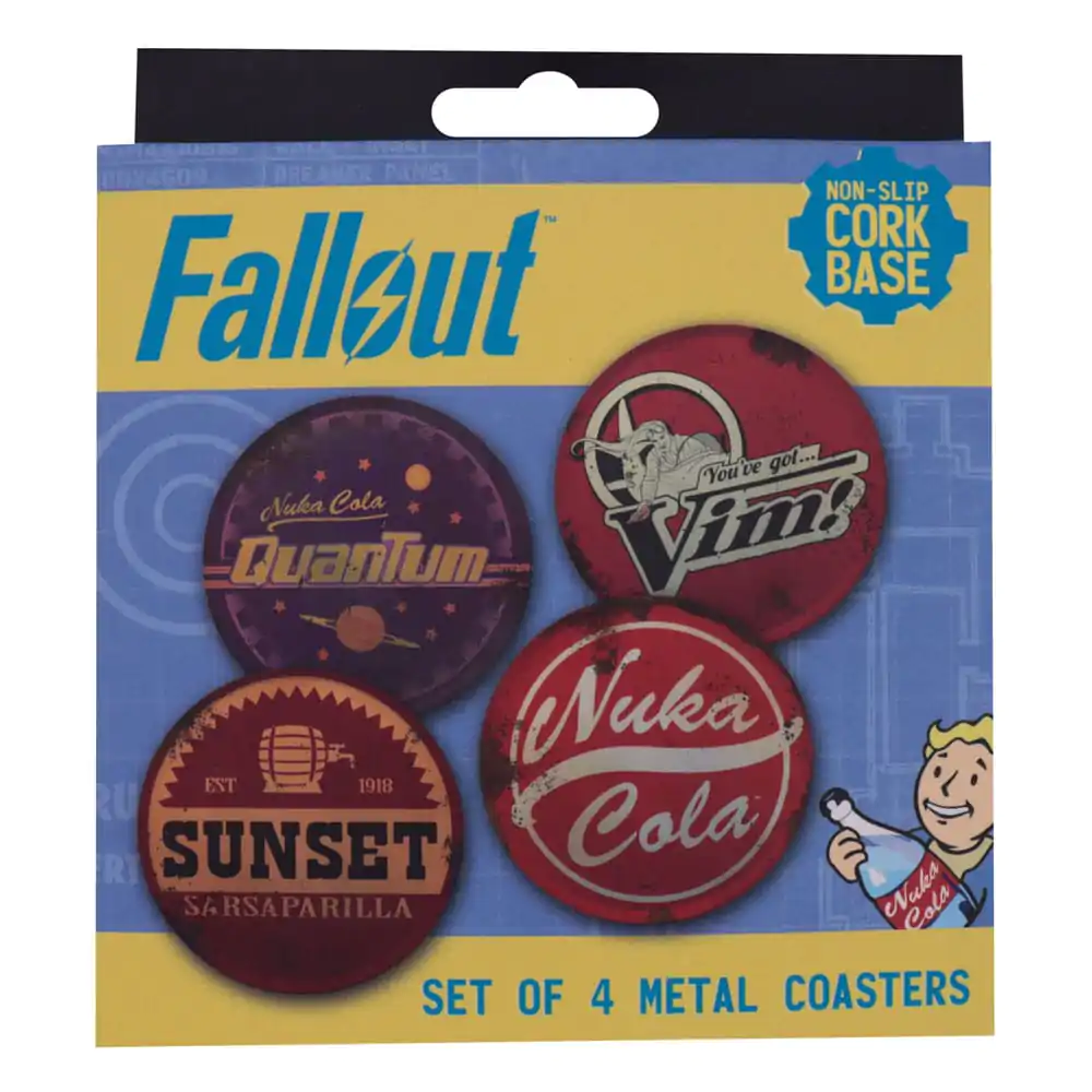 Fallout Coaster 4-Pack Metal Drinks product photo